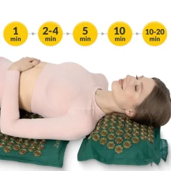 ECO Mata do akupresury z poduszką XL zielona