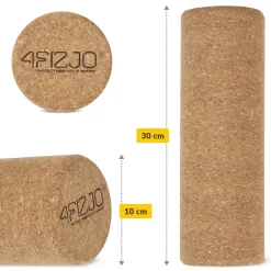 Gładki wałek do masażu korkowy 30 cm