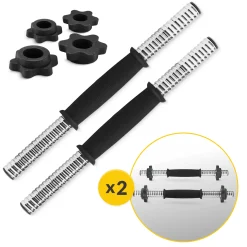 Gryf krótki do hantli z zaciskami 45 cm 2 szt.