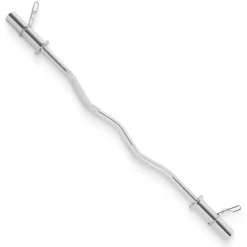 Gryf olimpijski lekko łamany 120 cm z łożyskami - 10 kg