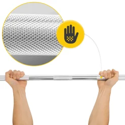 Gryf olimpijski prosty 220 cm z łożyskami - 20 kg