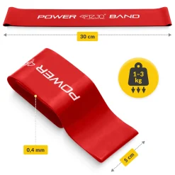 Guma oporowa do ćwiczeń MINI POWER BAND 0,4 mm