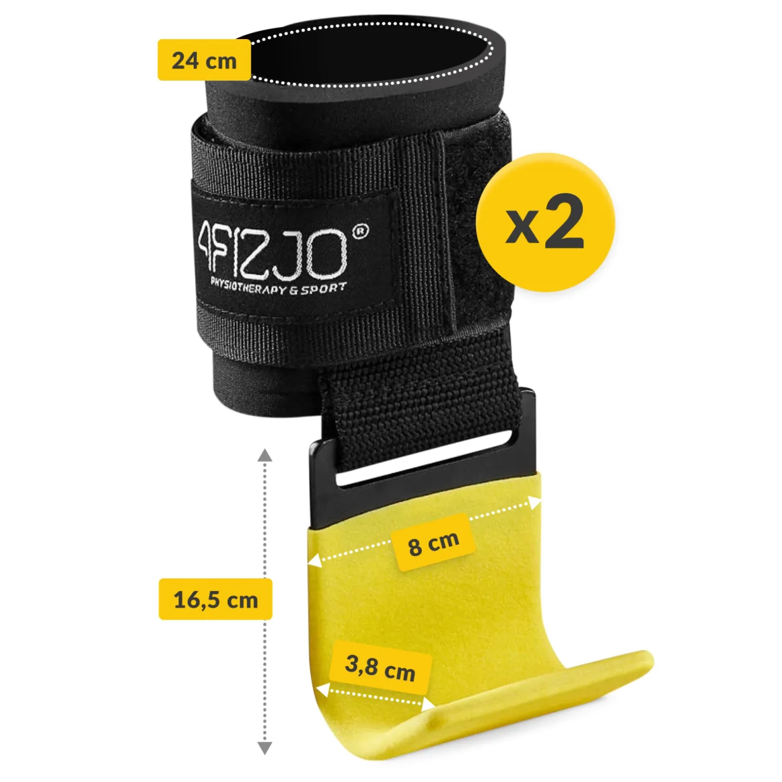 Haki treningowe uchwyty do podciągania żółte
