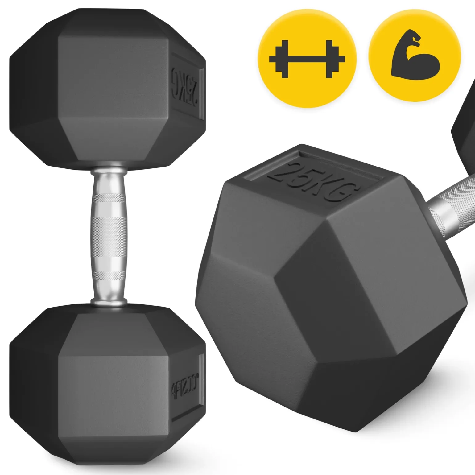 Hantel stalowy HEX 1 x 25 kg