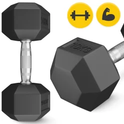 Hantel stalowy HEX 1 x 10 kg