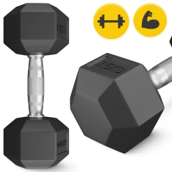 Hantel stalowy HEX 1 x 7,5 kg