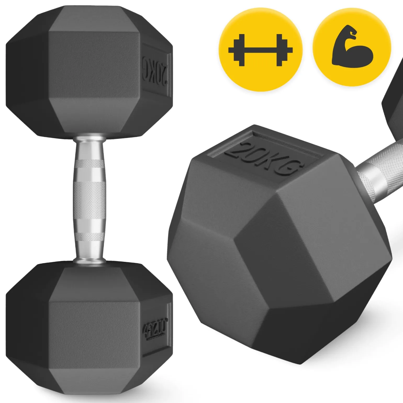 Hantel stalowy HEX 1 x 20 kg