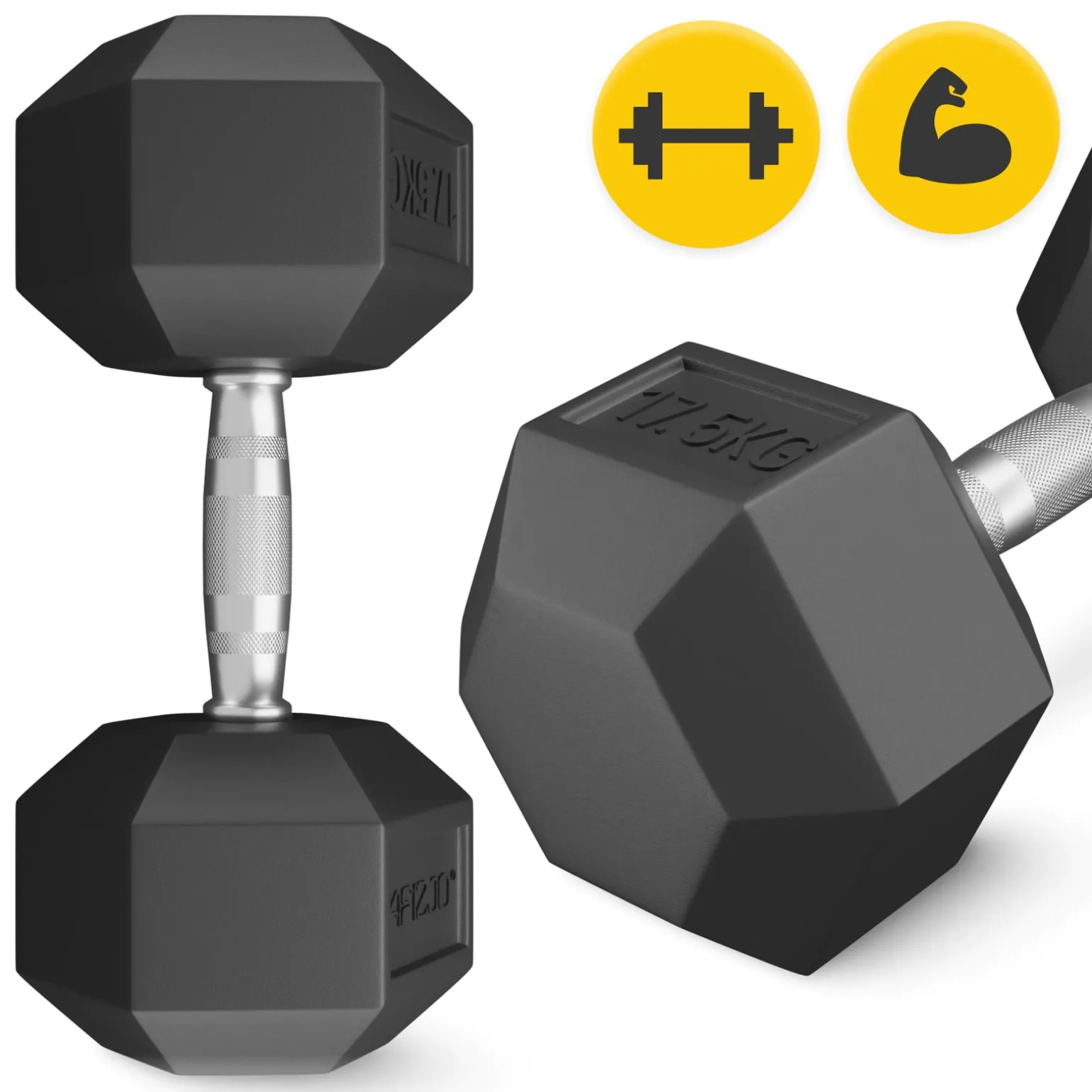 Hantel stalowy HEX 1 x 17,5 kg