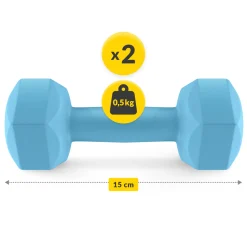 Hantelki bitumiczne do ćwiczeń 2 x 0,5 kg
