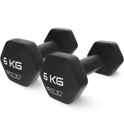 Hantelki żeliwne do ćwiczeń Classic 2 x 6 kg