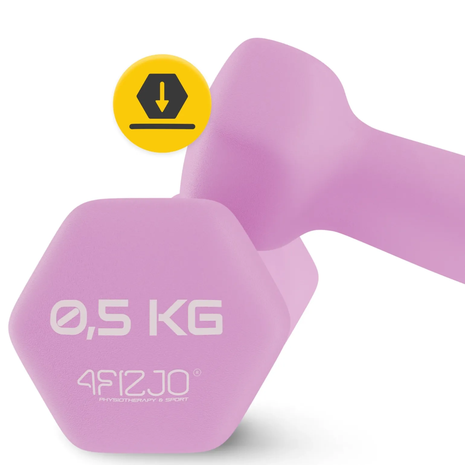 Hantelki żeliwne do ćwiczeń Classic 2 x 0,5 kg