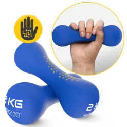 Hantelki żeliwne do ćwiczeń 8-shape 2 x 2 kg