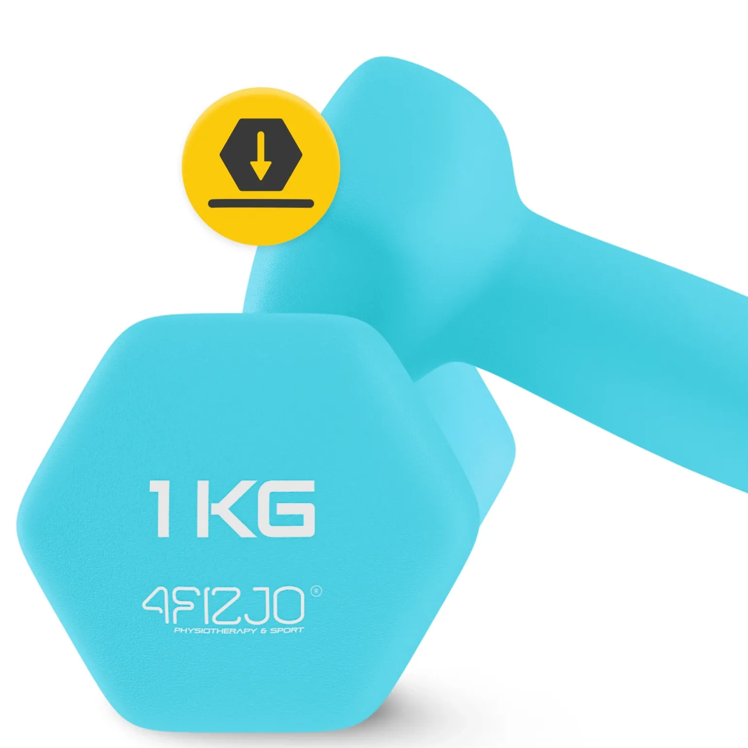 Hantelki żeliwne do ćwiczeń Classic 2 x 1 kg