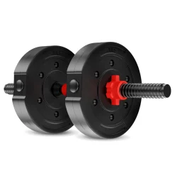 Hantle bitumiczne regulowane ze sztangą 2 x 10 kg