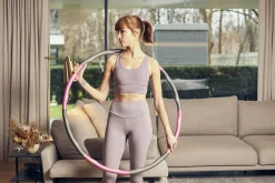 Hula Hop składane z wypustkami masującymi 1 kg różowe
