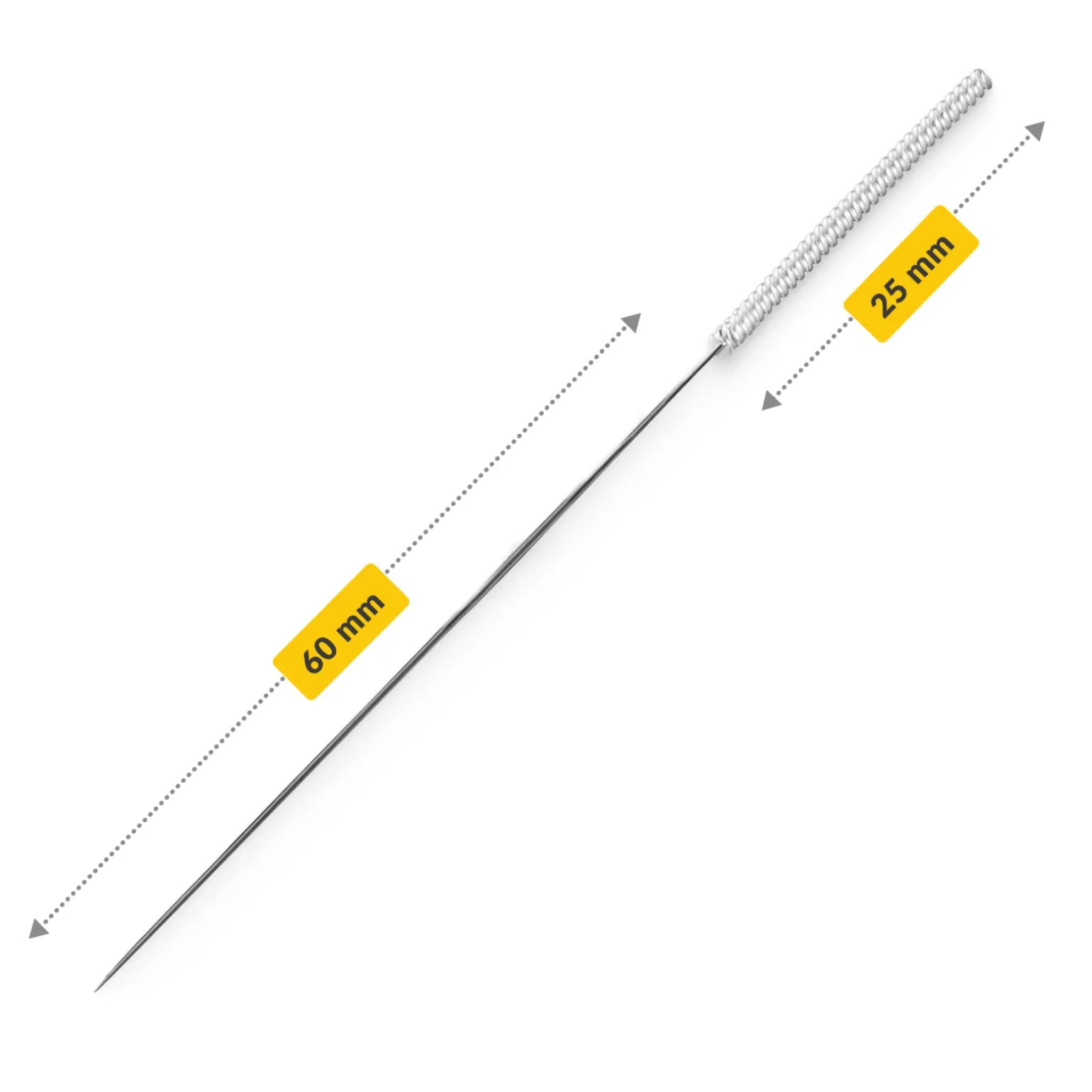 Igły do akupunktury z prowadnicą 100 szt. 0,3 x 60 mm