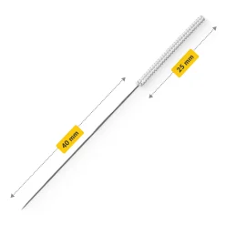 Igły do akupunktury z prowadnicą 100 szt. 0,25 x 40 mm