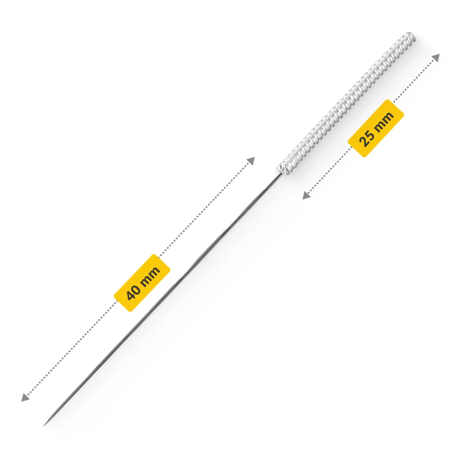 Igły do akupunktury z prowadnicą 100 szt. 0,25 x 40 mm