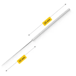 Igły do akupunktury z prowadnicą 100 szt. 0,25 x 15 mm