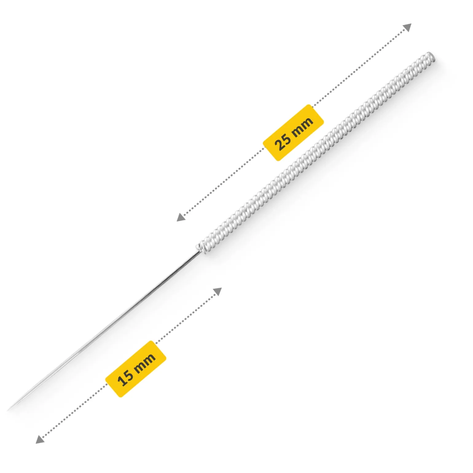 Igły do akupunktury z prowadnicą 100 szt. 0,25 x 15 mm