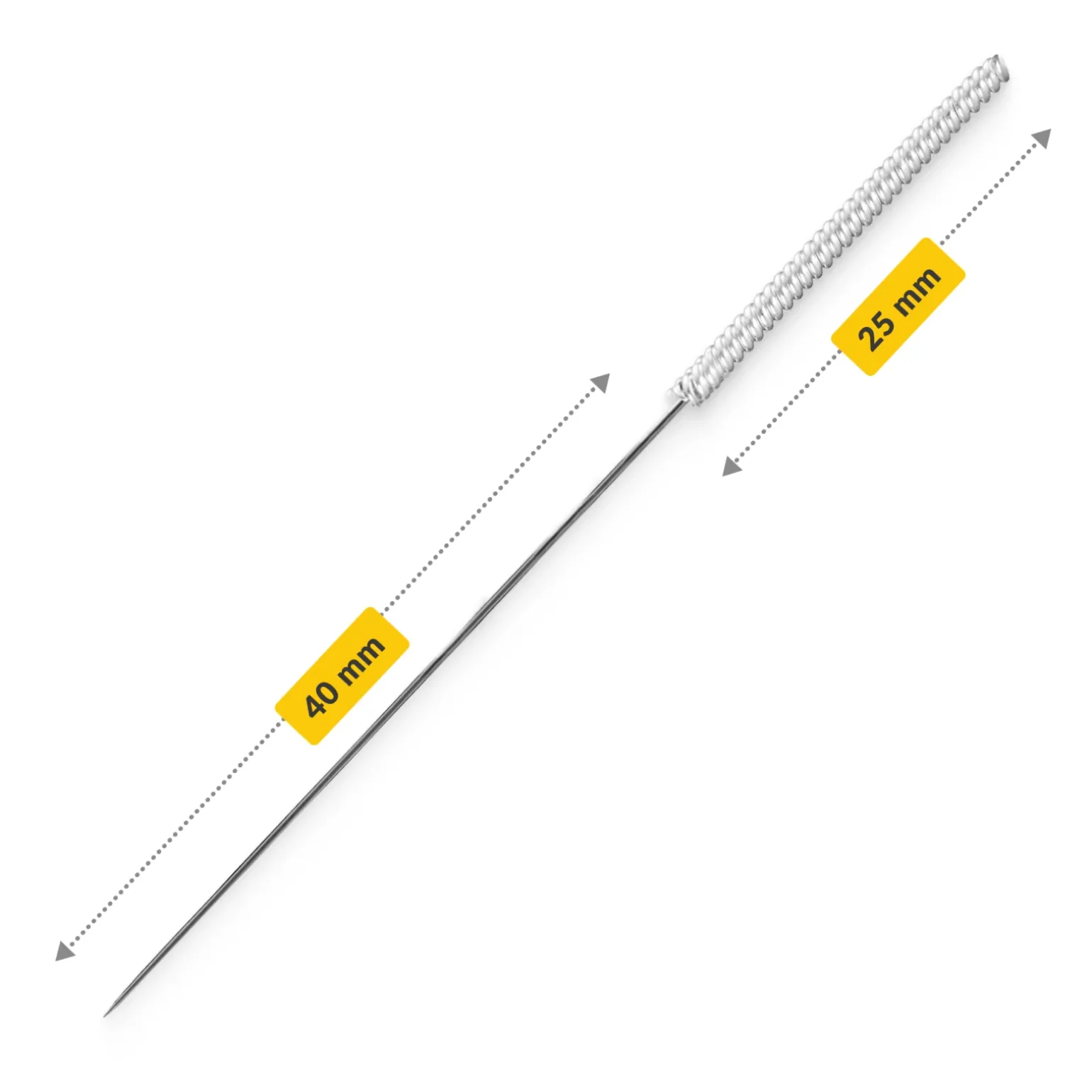 Igły do akupunktury z prowadnicą 100 szt. 0,3 x 40 mm
