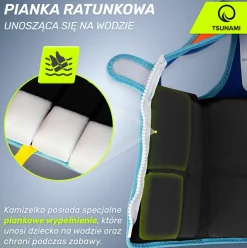 Kamizelka do pływania dla dzieci 2-3 lata TSUNAMI niebieska