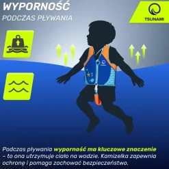 Kamizelka do pływania dla dzieci 2-3 lata TSUNAMI niebieska