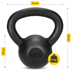 Kettlebell odważnik żeliwny 6 kg