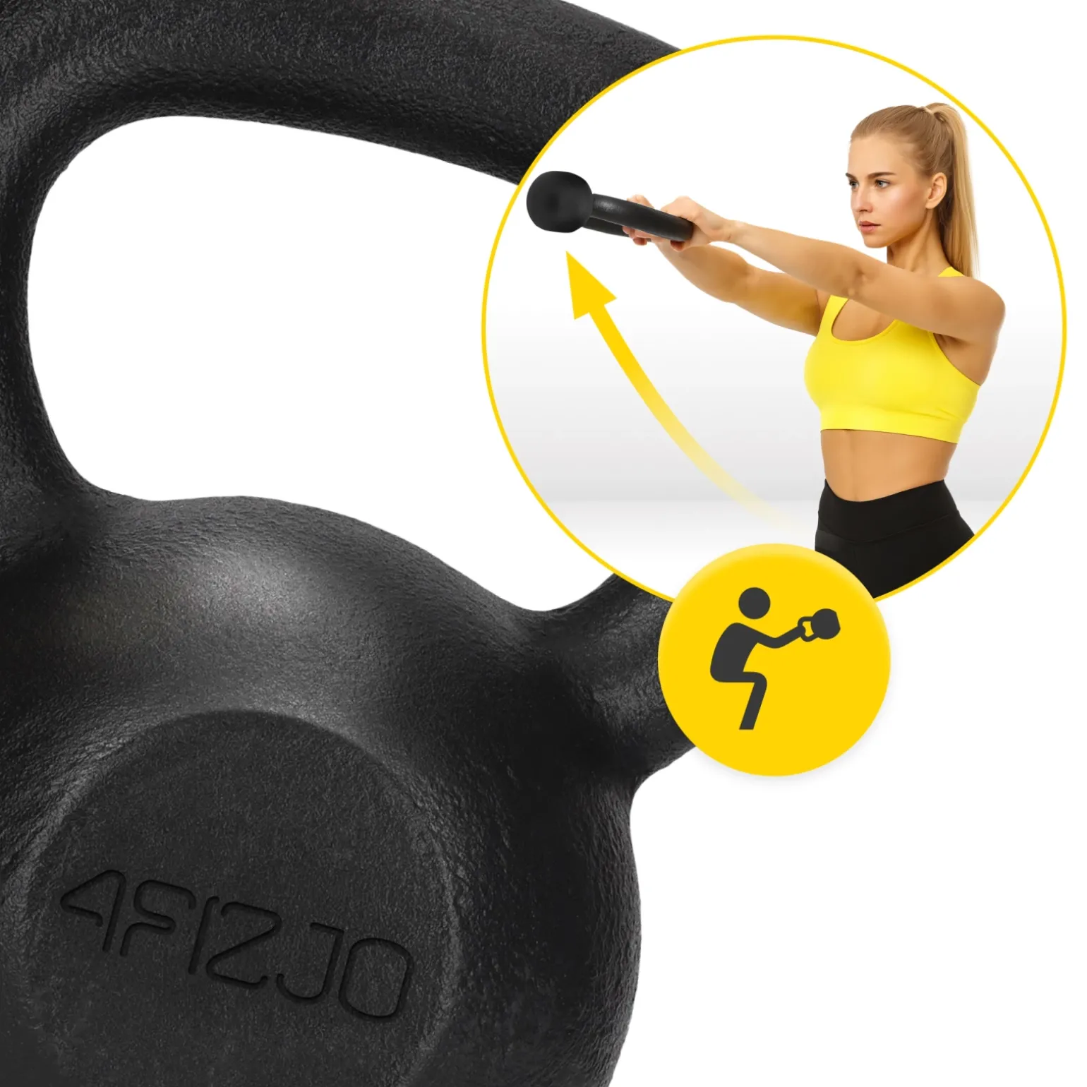 Kettlebell odważnik żeliwny 16 kg