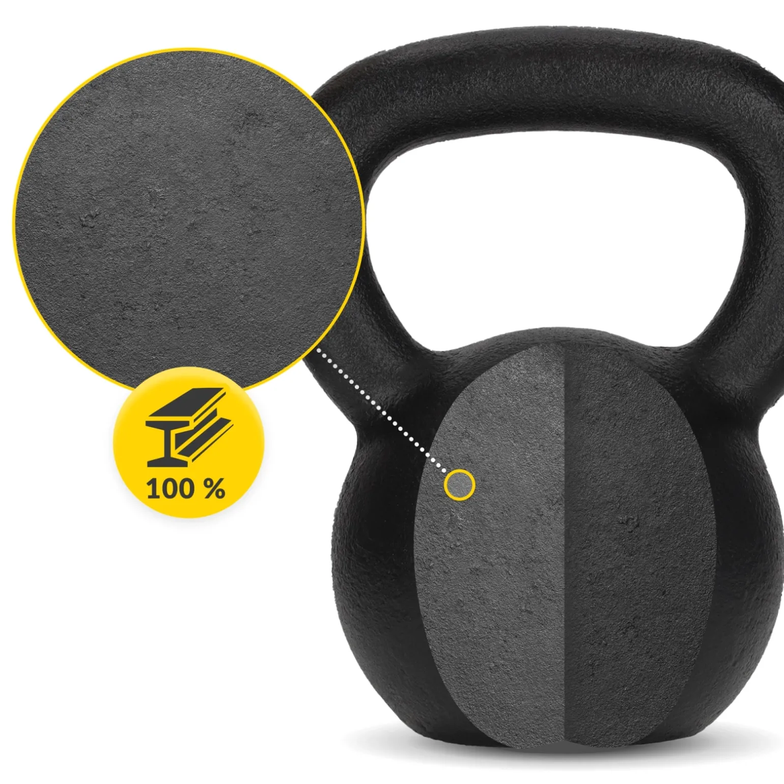 Kettlebell odważnik żeliwny 16 kg