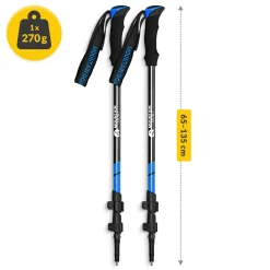 Kije trekkingowe do nordic walking PEAK+ niebieskie