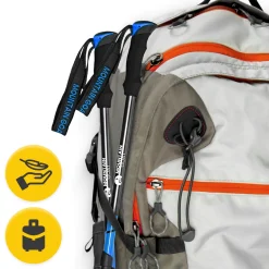 Kije trekkingowe do nordic walking PEAK+ niebieskie