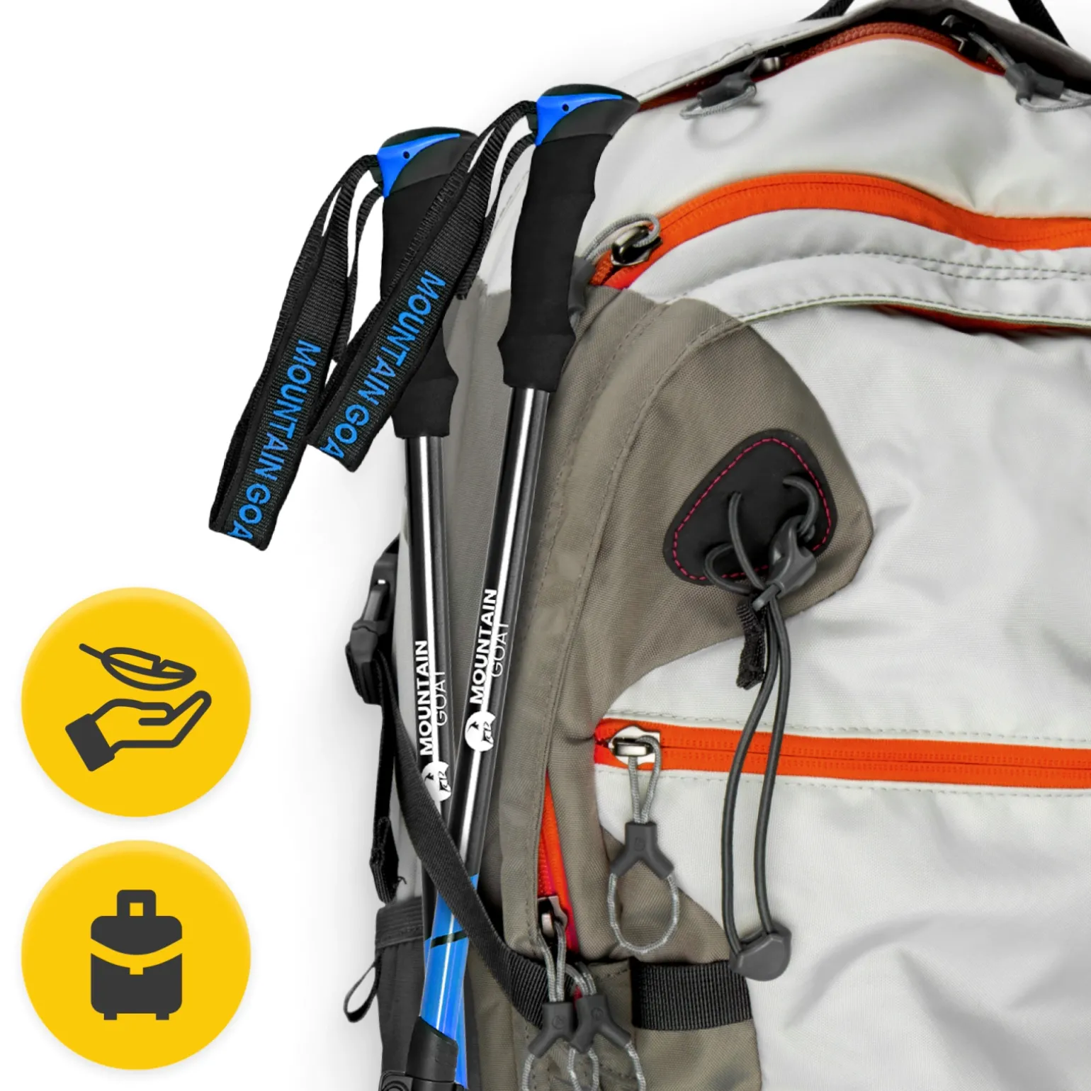 Kije trekkingowe do nordic walking PEAK+ niebieskie