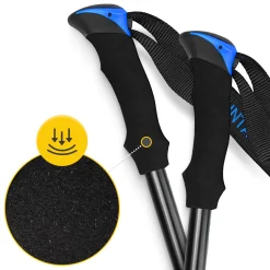 Kije trekkingowe do nordic walking PEAK+ niebieskie