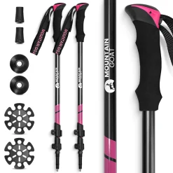Kije trekkingowe do nordic walking PEAK+ różowe