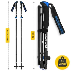 Kije trekkingowe do nordic walking PRO+ niebieskie
