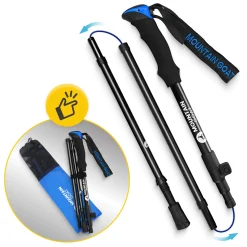 Kije trekkingowe do nordic walking PRO+ niebieskie
