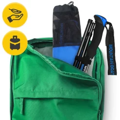 Kije trekkingowe do nordic walking PRO+ niebieskie