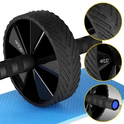 Kółko do ćwiczeń mięśni brzucha AB WHEEL PRO niebieskie