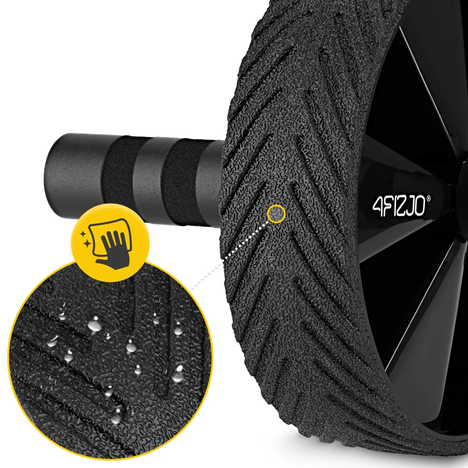 Kółko do ćwiczeń mięśni brzucha AB WHEEL PRO niebieskie