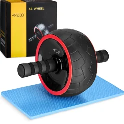 Kółko do ćwiczeń mięśni brzucha AB WHEEL XL czerwone