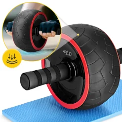 Kółko do ćwiczeń mięśni brzucha AB WHEEL XL czerwone