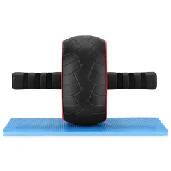 Kółko do ćwiczeń mięśni brzucha AB WHEEL XL czerwone
