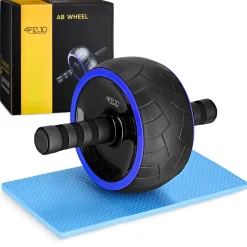 Kółko do ćwiczeń mięśni brzucha AB WHEEL XL niebieskie