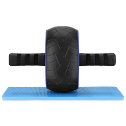 Kółko do ćwiczeń mięśni brzucha AB WHEEL XL niebieskie