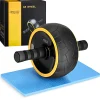Kółko do ćwiczeń mięśni brzucha AB WHEEL XL żółte