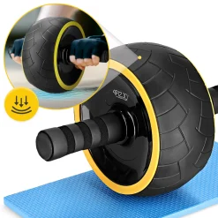 Kółko do ćwiczeń mięśni brzucha AB WHEEL XL żółte
