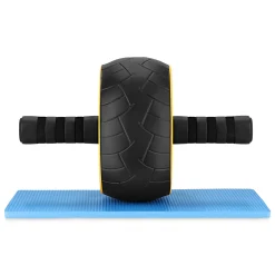 Kółko do ćwiczeń mięśni brzucha AB WHEEL XL żółte