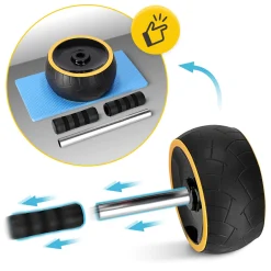 Kółko do ćwiczeń mięśni brzucha AB WHEEL XL żółte