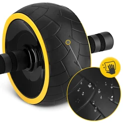 Kółko do ćwiczeń mięśni brzucha AB WHEEL XL żółte